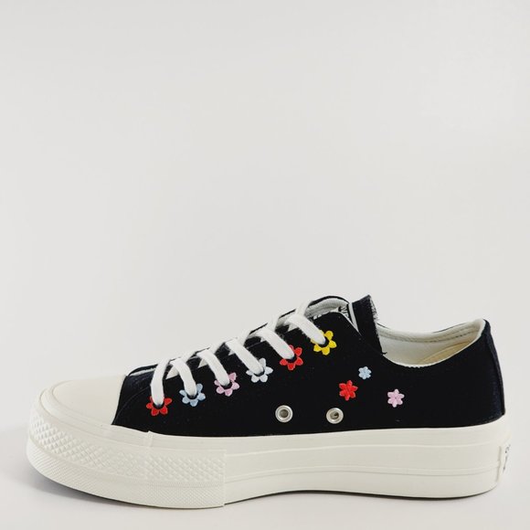 Converse CTAS Lift Ox Floral Embroidery Platform Sneakers A02566F NWT - Picture 3 of 6